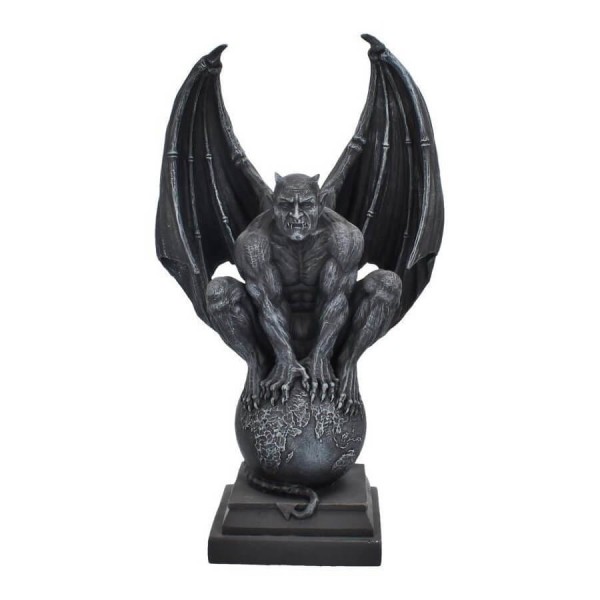 Demon siedzący na kuli - figura dekoracyjna