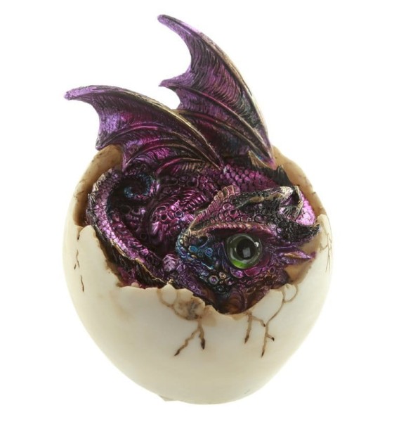 Smocze Jajo i Fioletowe Smoczątko - figurka fantasy