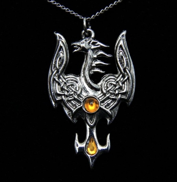 Feniks z Avalonu - naszyjnik, talizman Duchowej Przemiany