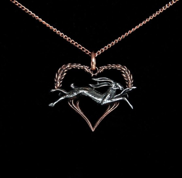 Zając z Sercem - naszyjnik "Chowańce Czarownic" talizman wnikliwości i intuicji