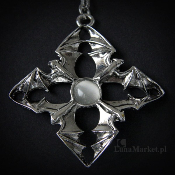 Naszyjnik Nietoperze "Arcanus" - seria: Carpe Noctum Anne Stokes. Biżuteria gotycka i magiczna, talizman spełniania marzeń.