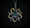 naszyjnik Bogini Minerwa "Sulis Minerva" - pentagram z wężem