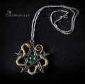 naszyjnik Bogini Minerwa "Sulis Minerva" - pentagram z wężem