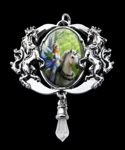 kamea Elf i Jednorożec "Królestwo Czarów" - seria: Enchanted Cameos Anne Stokes