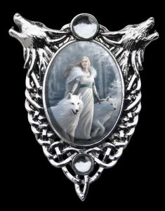 kamea Wilki "Zimowi Strażnicy" - seria: Enchanted Cameos Anne Stokes