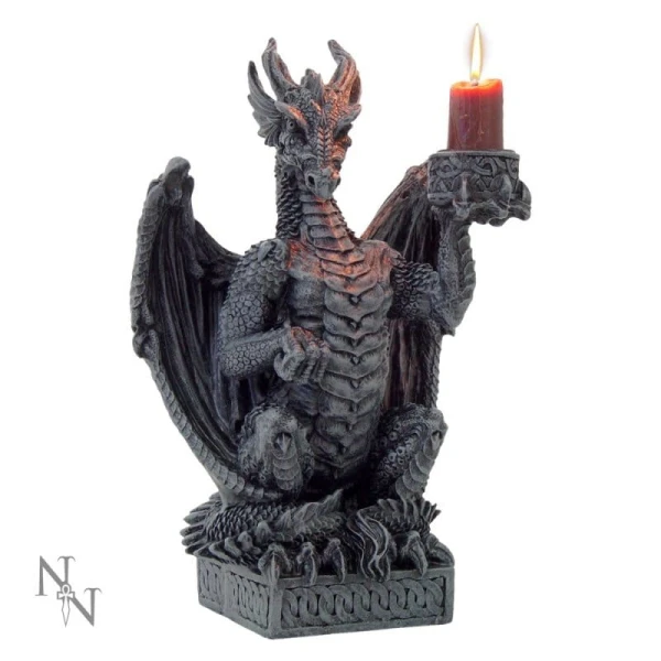 Smok "Strażnik Światła" - świecznik na 1 świeczkę