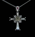 naszyjnik "Celtycki Krzyż z Pentagramami", seria: Forbidden - amulet ochronny