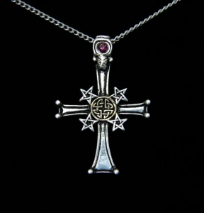naszyjnik "Celtycki Krzyż z Pentagramami", seria: Forbidden - amulet ochronny