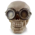 Czaszka w Złotych Goglach - figurka w stylu steampunk