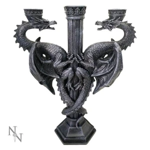 Dwa Smoki "Dragon's Altar" - świecznik na 3 świeczki stołowe