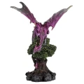 Fioletowy Smok na Drzewie - figurka wys.31cm