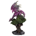 Fioletowy Smok na Drzewie - figurka wys.31cm