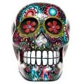 Meksykańska Czaszka w Kwiaty Sugar Skull - figurka