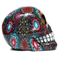 Meksykańska Czaszka w Kwiaty Sugar Skull - figurka