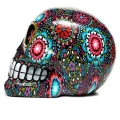 Meksykańska Czaszka w Kwiaty Sugar Skull - figurka