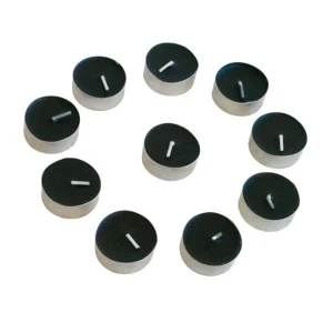 podgrzewacze całkowicie CZARNE komplet 10 szt - świeczki tealight