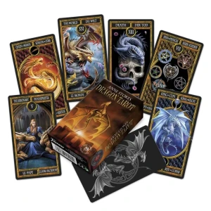 "Dragon Tarot" Anne Stokes - talia kart tarota ze smokami