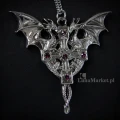gotycki naszyjnik Dwa Smoki Duos Celtica - seria: Carpe Noctum Anne Stokes, talizman amulet na szczęście