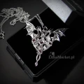gotycki naszyjnik Dwa Smoki Duos Celtica - seria: Carpe Noctum Anne Stokes, talizman amulet na szczęście
