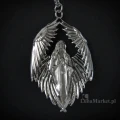 Gotycki Anioł naszyjnik Anioł "Prayer For The Fallen" - seria: Carpe Noctum Anne Stokes, talizman amulet pomyślność dzięki przyjaźni