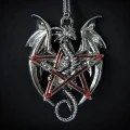 wisiorek Smok z Pentagramem naszyjnik Pentadraca - seria: Carpe Noctum Anne Stokes, talizman amulet Wiara w Siebie