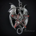 wisiorek Smok z Pentagramem naszyjnik Pentadraca - seria: Carpe Noctum Anne Stokes, talizman amulet Wiara w Siebie