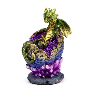 Zielony Smok Wykluwający się z Jaja - figurka fantasy